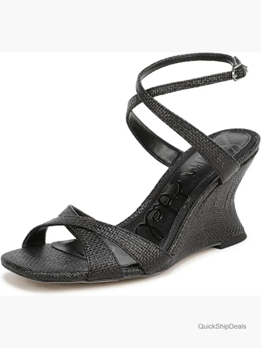 Strappy Ankle Strap Wedge Sandals - 3 Inch Heels - Day to Night